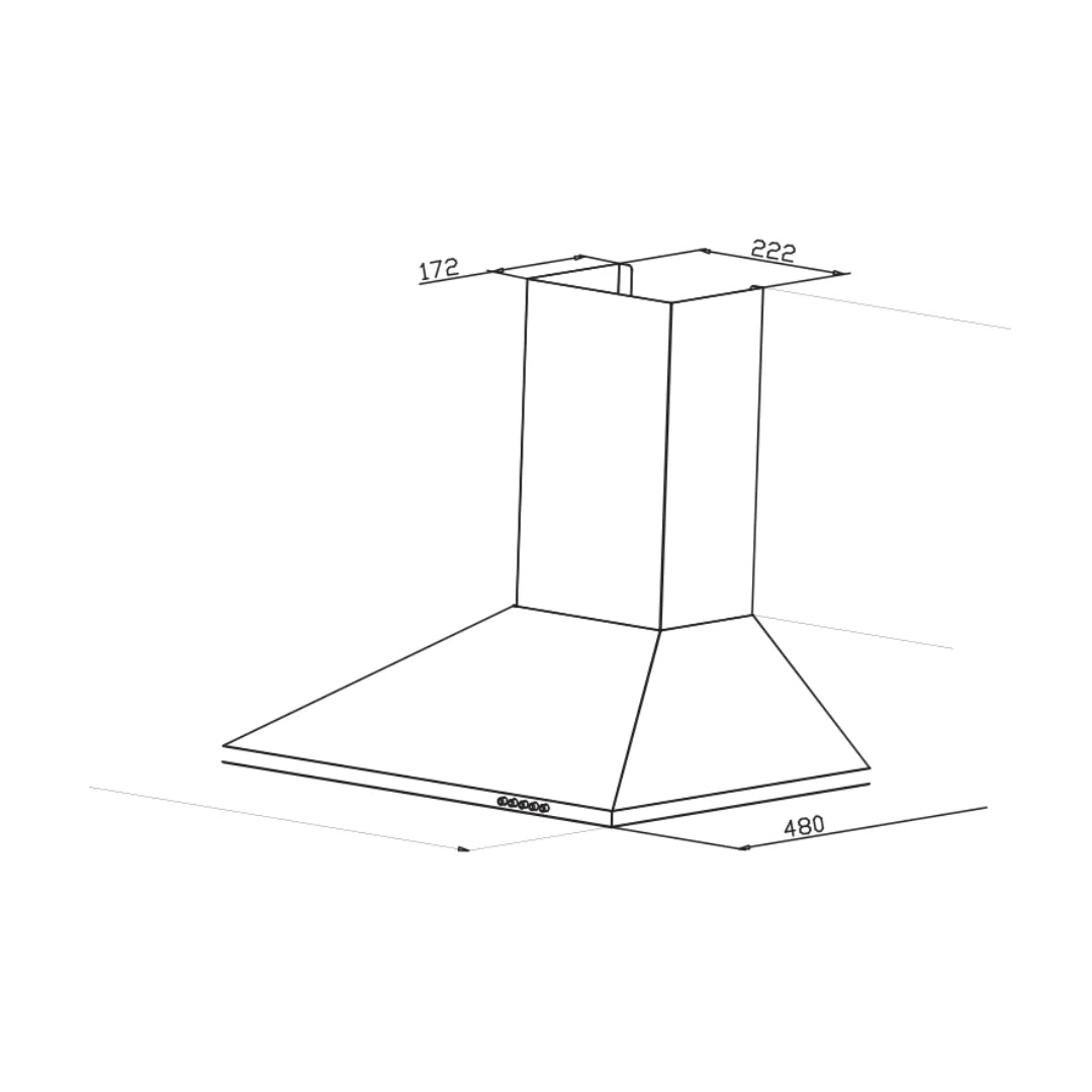 Hindware Clara Neo Black 60 cm Wall Mounted Chimney