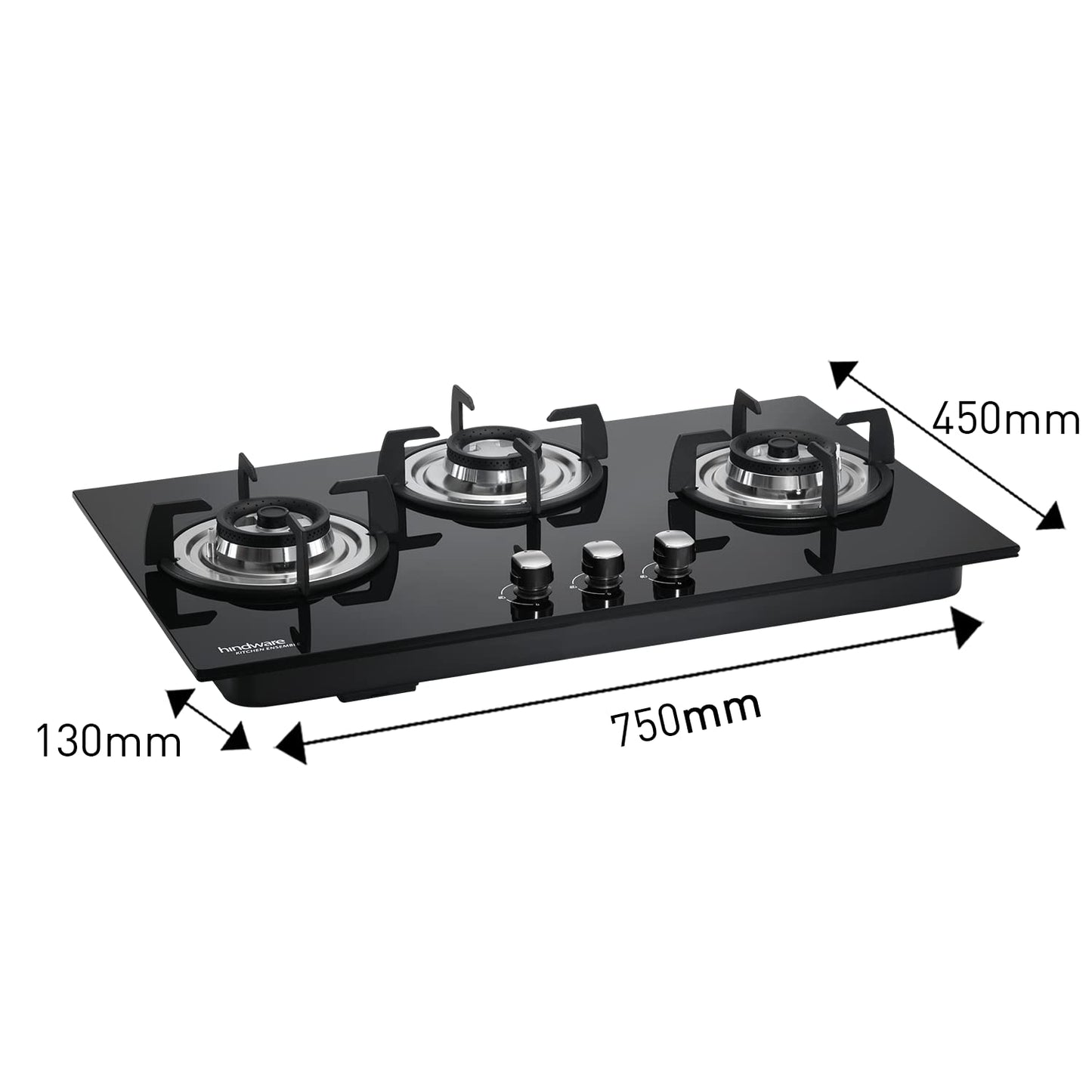 Hindware Ella Plus 3 Burner Hob 75 CM