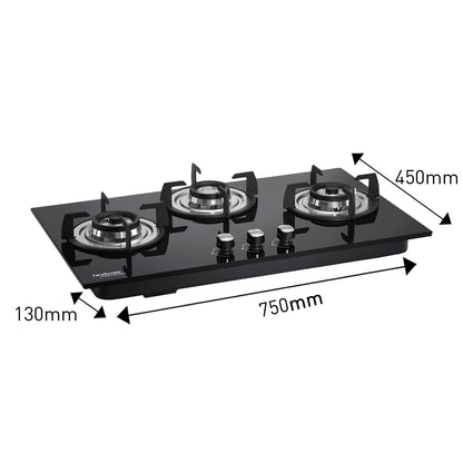 Hindware Ella Plus 3 Burner Hob 75 CM