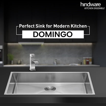 Hindware Domingo Neo Kitchen Sink 30"x18"x9"| 304 Grade Stainless Steel